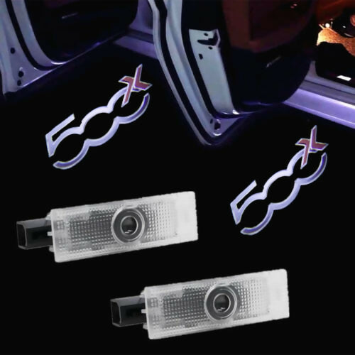 Luci cortesia LED Logo Fiat 500X luci sottoporta 500X. Illumina il pavimento ad apertura della portiera.