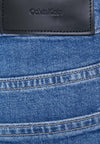 calvin klein jeans HIGH RISE TAPERED-MID BLUE da donna