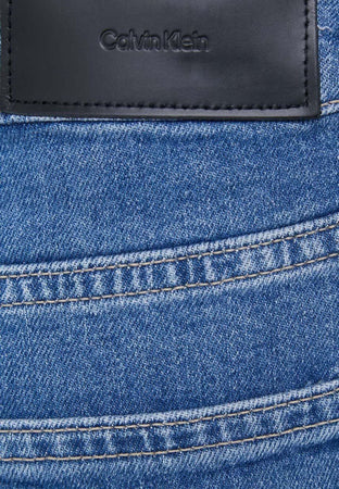 calvin klein jeans HIGH RISE TAPERED-MID BLUE da donna
