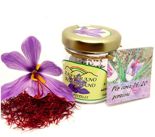 Zafferano in Pistilli Italiano Roccolano Stimmi di Zafferano Puro di Prima Categoria 0.50gr
