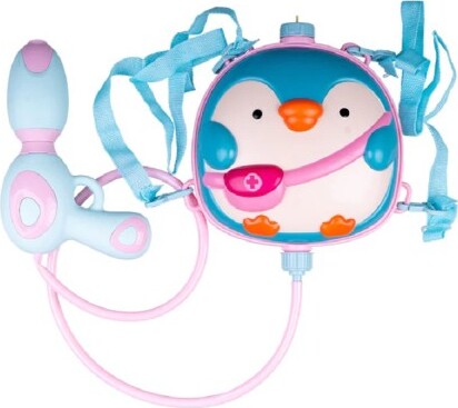 Zainetto-Con-Pistola-Acqua-Pinguino-Per-Estate-Piscina-Spiaggia-Giochi-Bambini