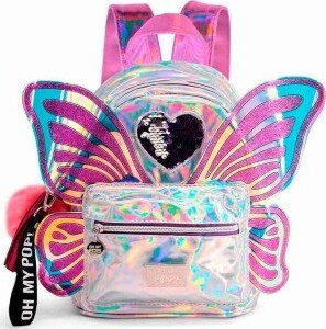 ZAINETTO-DI-OH-MY-POP!-FARFALLA-ARGENTO-ZAINO-FASHION-PICCOLO-WINGS-SCINTILLANTE