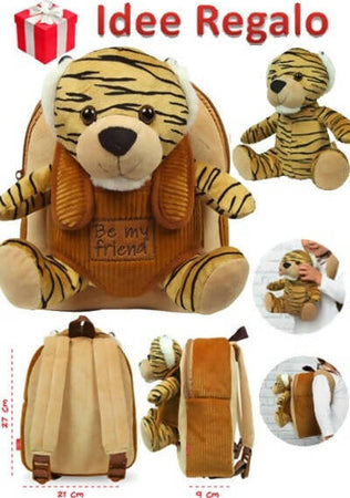 Zainetto Per Bambini Con Peluche Be My Friend Zaino Con Peluche Estraibile E Cinghie Regolabili Cancelleria e prodotti per ufficio/Scuola e materiale didattico/Materiale scolastico/Cartelle e zaini per la scuola/Zainetti per bambini Cartoleria Deja Vu - Crotone, Commerciovirtuoso.it