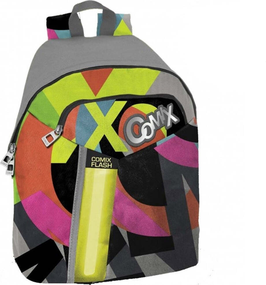 Zaino Americano Comix Flash Per Scuola Media Colore Grigio Fluo