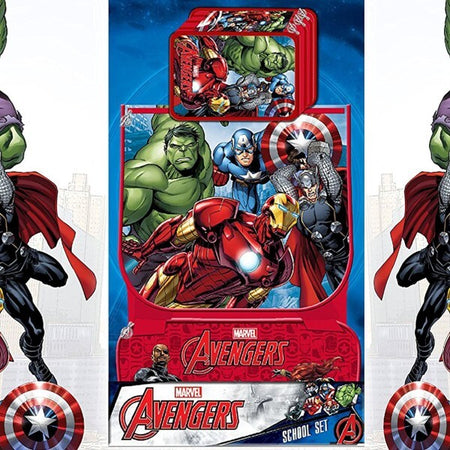 Zaino + Astuccio 3 Zip Scuola Estensibile Kit Completo Super Eroi Avengers Cancelleria e prodotti per ufficio/Scuola e materiale didattico/Materiale scolastico/Cartelle e zaini per la scuola/Zainetti per bambini Trade Shop italia - Napoli, Commerciovirtuoso.it