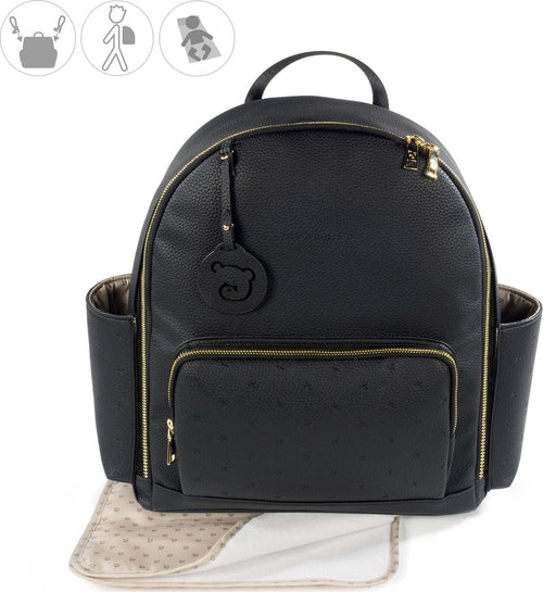 Zaino da Passeggio Pasito a Pasito London Ecopelle Nero Moda/Valigie borse e accessori da viaggio/Zaini/Zainetti per bambini La Casa Del Bebè - Napoli, Commerciovirtuoso.it