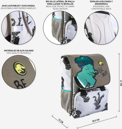 Zaino Estensibile Jurassic world Cancelleria e prodotti per ufficio/Scuola e materiale didattico/Materiale scolastico/Cartelle e zaini per la scuola/Zainetti per bambini Store Kitty Fashion - Roma, Commerciovirtuoso.it