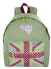 Zaino Gola Americano Harlow Green Zaino per Ragazzi per La Scuola Con Zip E Tasca Esterna