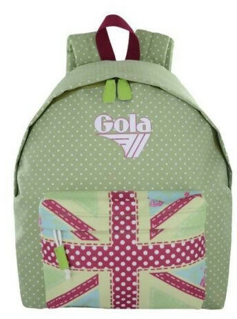 Zaino Gola Americano Harlow Green Zaino per Ragazzi per La Scuola Con Zip E Tasca Esterna