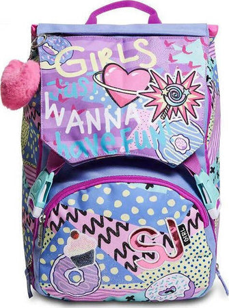 Zaino Grande Bambina Estensibile Robusto Con Schienale Preformato Zaino Per La Scuola Con Spallacci Imbottiti E Tasche Cancelleria e prodotti per ufficio/Scuola e materiale didattico/Cartelle e zaini per la scuola/Cartelle Cartoleria Deja Vu - Crotone, Commerciovirtuoso.it