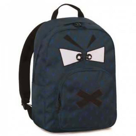 Zaino Invicta Ollie Pack Fantasy Grigio Cactus Zaino Cartella per Scuola Faccina Con Spallacci E Schienale Rinforzati Tasca Interna per Pc 43 X 31 X 20 Cm