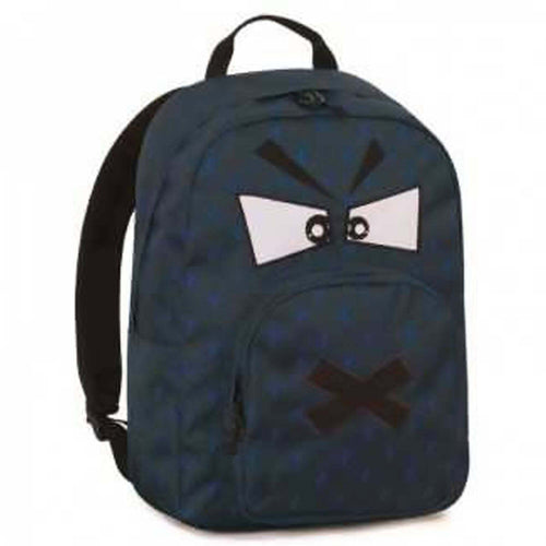 Zaino Invicta Ollie Pack Fantasy Grigio Cactus Zaino Cartella per Scuola Faccina Con Spallacci E Schienale Rinforzati Tasca Interna per Pc 43 X 31 X 20 Cm