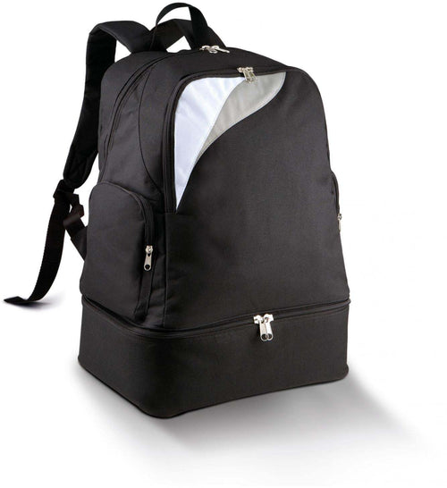 Zaino Multisport Nero con Fondo Rigido Sacca Sportiva con Reparto Scarpe