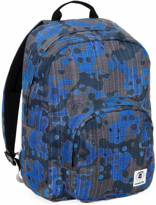Zaino Ollie Fantasy Invicta Camo Tex Bg Blu Fantasia Militare Con Tasche Zaino Scuola E Tempo Libero Con Spallacci E Fondo Imbottito 31x43x20cm