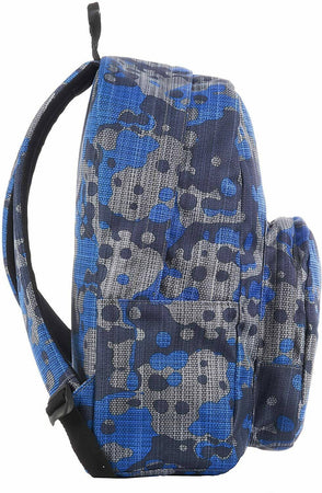 Zaino Ollie Fantasy Invicta Camo Tex Bg Blu Fantasia Militare Con Tasche Zaino Scuola E Tempo Libero Con Spallacci E Fondo Imbottito 31x43x20cm