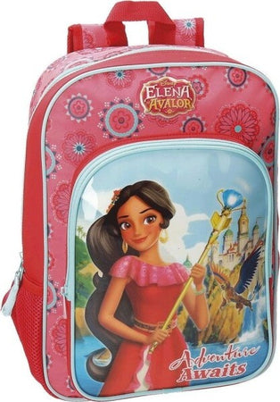 Zaino-Scuola-Elena-Di-Avalor-38-Cm-Zaino-Elementari-Bambine-Rosso