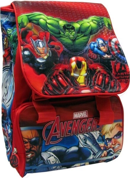 Zaino-Scuola-Estensibile-Avengers-Marvel-Kit-Completo-Super-Eroi-+astuccio-3-Zip