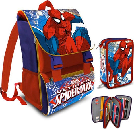 ZAINO SCUOLA ESTENSIBILE SPIDERMAN CARTELLA + ASTUCCIO COMPLETO 3 ZIP Cancelleria e prodotti per ufficio/Scuola e materiale didattico/Materiale scolastico/Cartelle e zaini per la scuola/Zainetti per bambini Trade Shop italia - Napoli, Commerciovirtuoso.it