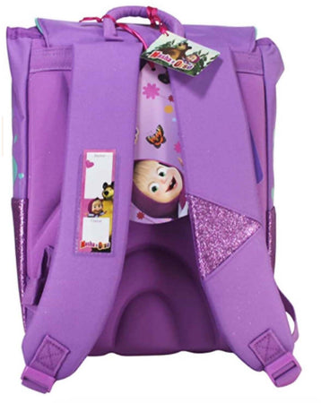 Zaino Scuola Masha E Orso Estensibile Primino Accademia Zaino Cartella Per Bambini Viola Con Dorso Preformato E Spallacci Regolabili Cartella 2 Scomparti 35x26x12 Cm E Estensione