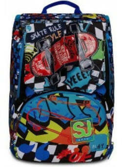 Zaino Scuola Sdoppiabile Big Sj Gang Trickflip Boy, Jet Black