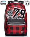 Zaino Scuola Seven Reversibile College Boy Rosso Con Cuffie Zaino Scuola Rosso e Nero
