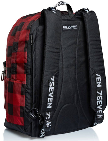 Zaino Scuola Seven Reversibile College Boy Rosso Con Cuffie Zaino Scuola Rosso e Nero