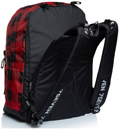 Zaino Scuola Seven Reversibile College Boy Rosso Con Cuffie Zaino Scuola Rosso e Nero