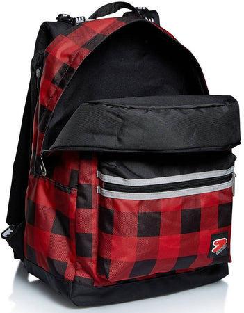 Zaino Scuola Seven Reversibile College Boy Rosso Con Cuffie Zaino Scuola Rosso e Nero