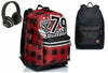 Zaino Scuola Seven Reversibile College Boy Rosso Con Cuffie Zaino Scuola Rosso e Nero