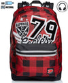 Zaino Scuola Seven Reversibile College Boy Rosso Con Cuffie Zaino Scuola Rosso e Nero