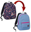 Zaino Scuola Seven Reversibile The Double Dreamy Con Cuffie Stereo 27 Lt Zaino Scuola Fantasia E Azzurro