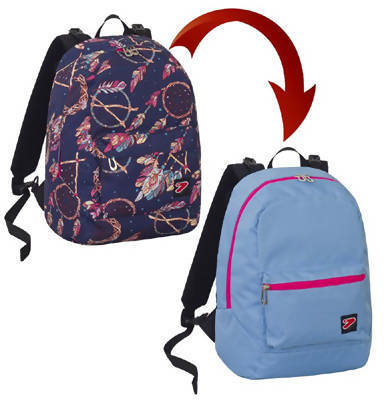 Zaino Scuola Seven Reversibile The Double Dreamy Con Cuffie Stereo 27 Lt Zaino Scuola Fantasia E Azzurro