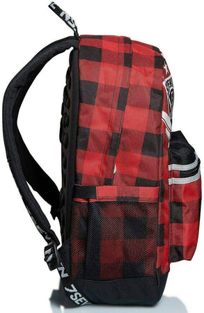 Zaino Scuola Seven The Double Pro In Town Rosso + Power Bank Incluso 29 Lt Zaino Scuola Schienale Ergonomico