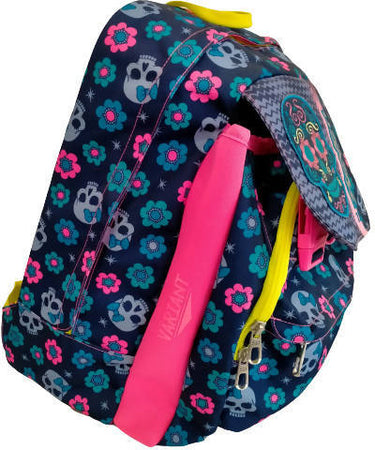 Zaino Seven Mix Mexi Blu Cartella Scuola Fantasia Ergo System 2 Scomparti Spallacci Imbotti E Chiusura Cerniera 43x30x15 Cm
