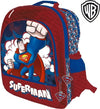 Zaino-Superman-4-Cerniere-Stampa-Plastificata-Scuola-Bambini-Elementari-41cm