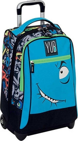 Zaino Trolley Svalvolati Yub Boy Azzurro Ragazzi Scuola Viaggi