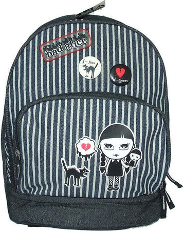 ZAINO ZAINETTO PER ASILO BAD ALICE NERO IN STOFFA Cancelleria e prodotti per ufficio/Scuola e materiale didattico/Materiale scolastico/Cartelle e zaini per la scuola/Zainetti per bambini Trade Shop italia - Napoli, Commerciovirtuoso.it