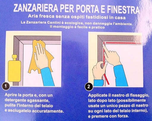 ZANZARIERA IN POLIESTERE PER PORTA E FINESTRA 150X200 ZANZARE Fai da te/Prodotti per la costruzione/Materiali da costruzione/Porte/Porte esterne/Porte con zanzariera Trade Shop italia - Napoli, Commerciovirtuoso.it