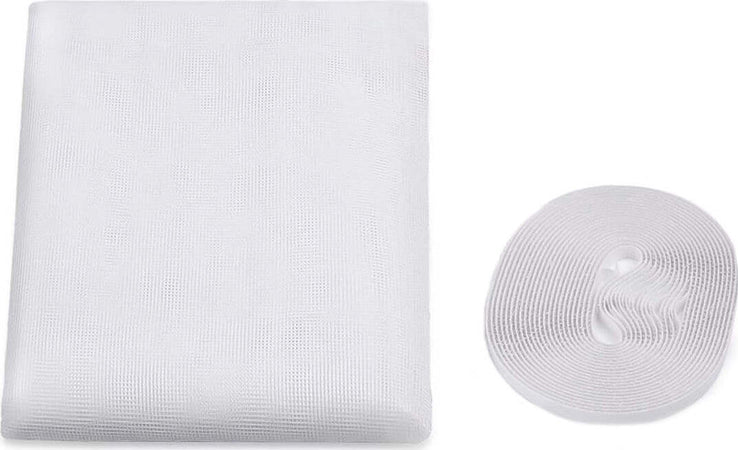 Zanzariera-Finestra-Bianca-Adesiva-Con-Nastro-In-Velcro-Misura-60X150cm-Ledlux