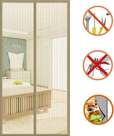 Zanzariera Magnetica 120 X 240 Cm Beige Universale 18 Magneti Tenda Per Porte Fai da te/Prodotti per la costruzione/Materiali da costruzione/Porte/Porte esterne/Porte con zanzariera Trade Shop italia - Napoli, Commerciovirtuoso.it
