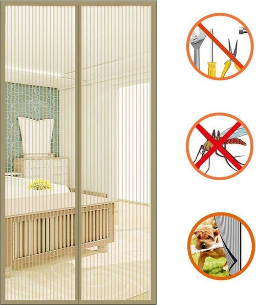 Zanzariera Magnetica 120 X 240 Cm Beige Universale 18 Magneti Tenda Per Porte Fai da te/Prodotti per la costruzione/Materiali da costruzione/Porte/Porte esterne/Porte con zanzariera Trade Shop italia - Napoli, Commerciovirtuoso.it