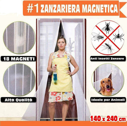 Zanzariera Magnetica Universale 140 X 240 Cm Bianca 18 Magneti Tenda Per Porta Fai da te/Prodotti per la costruzione/Materiali da costruzione/Porte/Porte esterne/Porte con zanzariera Trade Shop italia - Napoli, Commerciovirtuoso.it