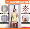 Zanzariera-Magnetica-Universale-140-X-240-Cm-Bianca-18-Magneti-Tenda-Per-Porta