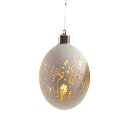 Pallina natalizia con luci decorative in vetro per albero di Natale Ø 10 cm