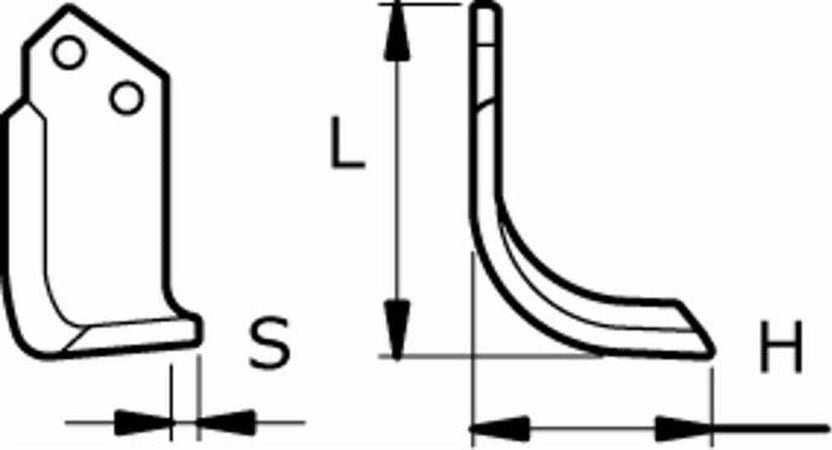 Zappa-sx-lunga-190mm-profondità-106mm-spessore-25mm-Ø-foro-12,5mm-Confezione-da-1pz