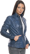 Zara---Giacca-Donna-Blu-in-vera-pelle