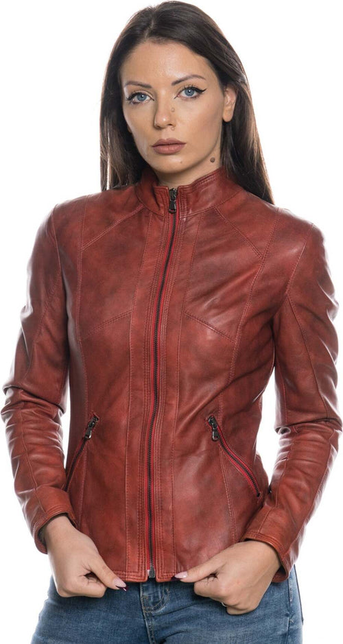 Zara---Giacca-Donna-Bordeaux-in-vera-pelle