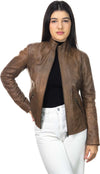 Zara---Giacca-Donna-Cuoio-in-vera-pelle