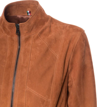 Zara---Giacca-Donna-Cuoio-in-vero-Camoscio