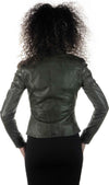 Zara---Giacca-Donna-Verde-in-vera-pelle